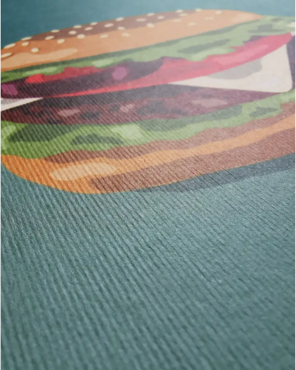 Kunstdruck veganer Burger Detail