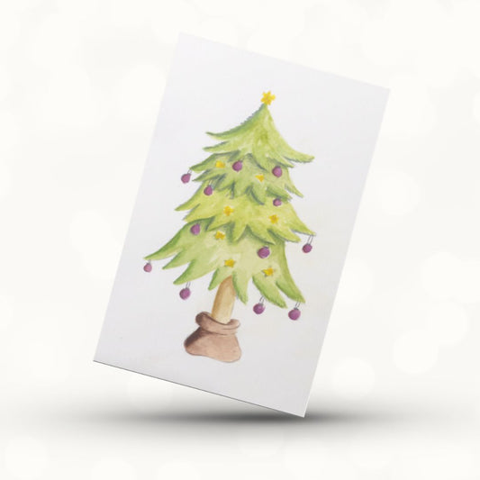 Weihnachtsgrüße Tannenbaum Postkarte